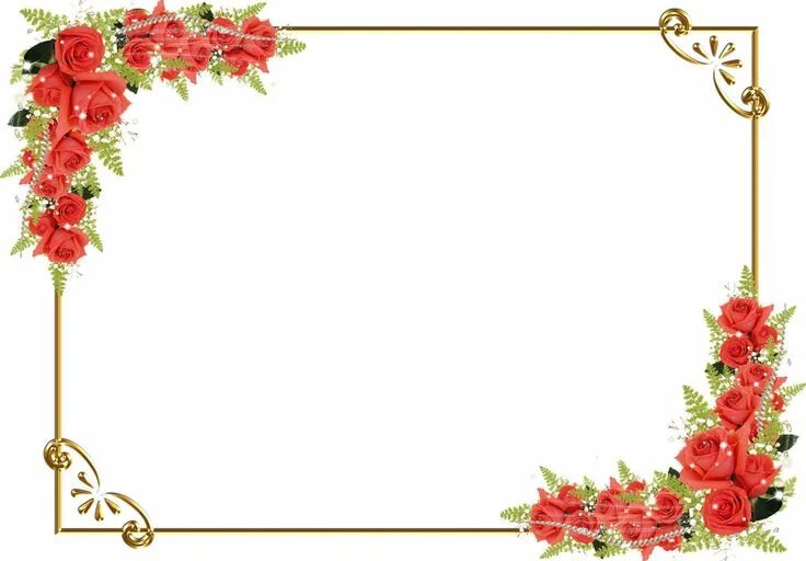 Красивые рамки с цветами для оформления текста Red Rose Border, Red Flower Border, Rose Border, Rose Decora Flower frame, Flowe