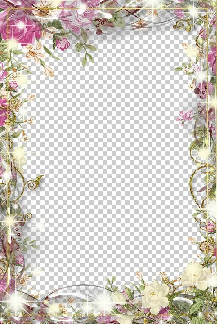 Красивые рамки с цветами для оформления текста Frame PNG - Free Download Floral border design, Christmas frames, Frame