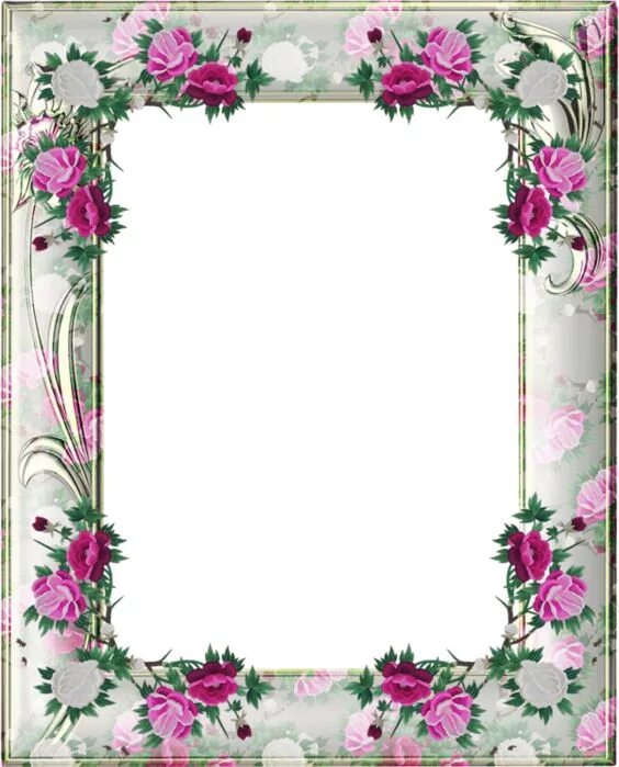 Красивые рамочки для оформления pour vos créas : cadres Flower frame, Clip art frames borders, Floral border des