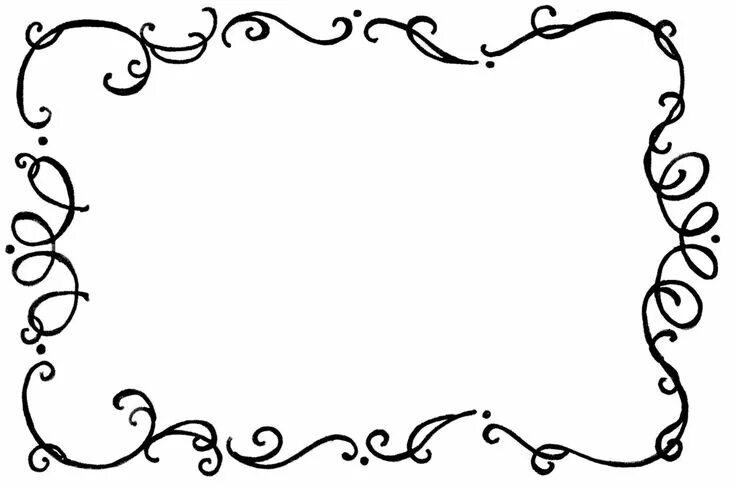 Красивые рамочки для оформления Flourish border clipart Clip art borders, Flourish border, Borders and frames