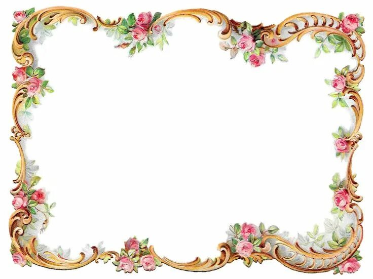 Красивые рамочки для оформления Pin by thalie saby on Décoration autour du papier Flower frame, Flower border, F