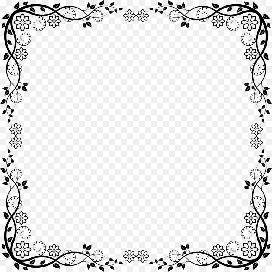 Красивые рамочки для оформления текста Picture Frames - Black And White Frame - CleanPNG / KissPNG