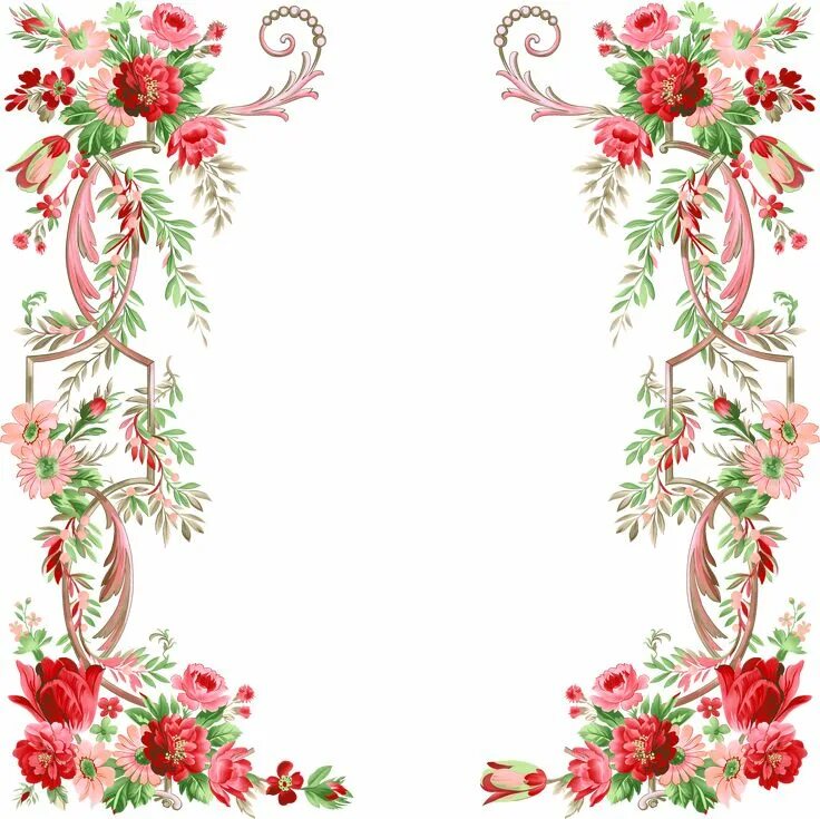Красивые рамочки для оформления текста Pin on Рамки Floral border design, Flower graphic design, Flower drawing design