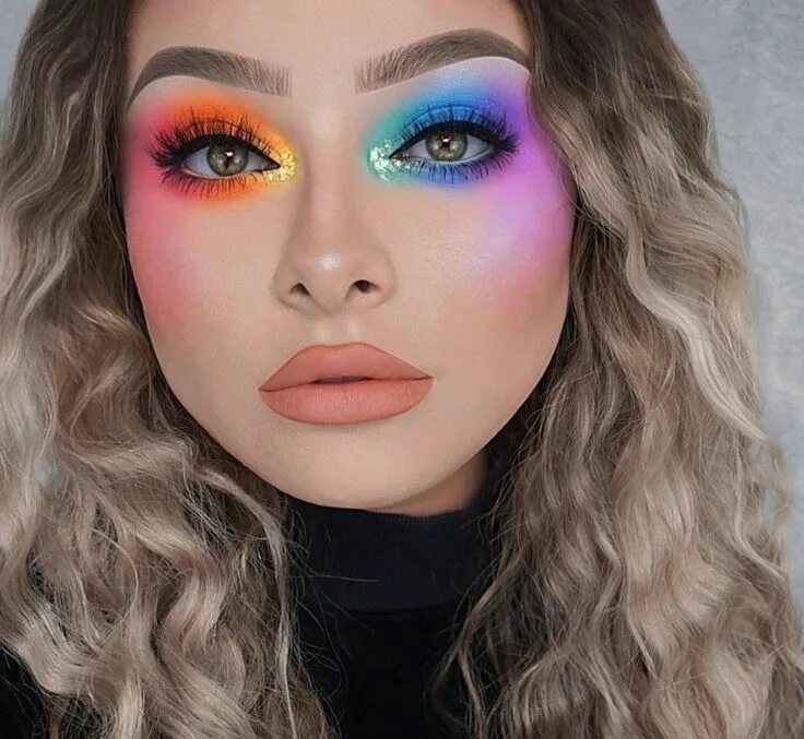 Красивые разноцветные макияжи Pin on Make-Up Colorful makeup, Flawless makeup, Rainbow makeup