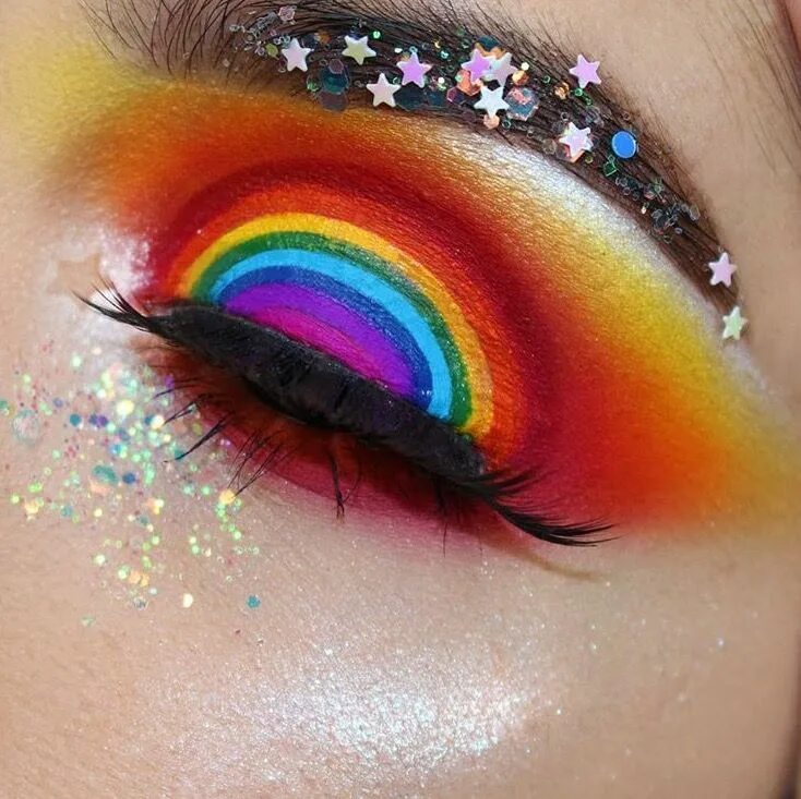 Красивые разноцветные макияжи Pin by Ellen Atlanta on PRIDE Eye makeup, Eye makeup art, Pride makeup