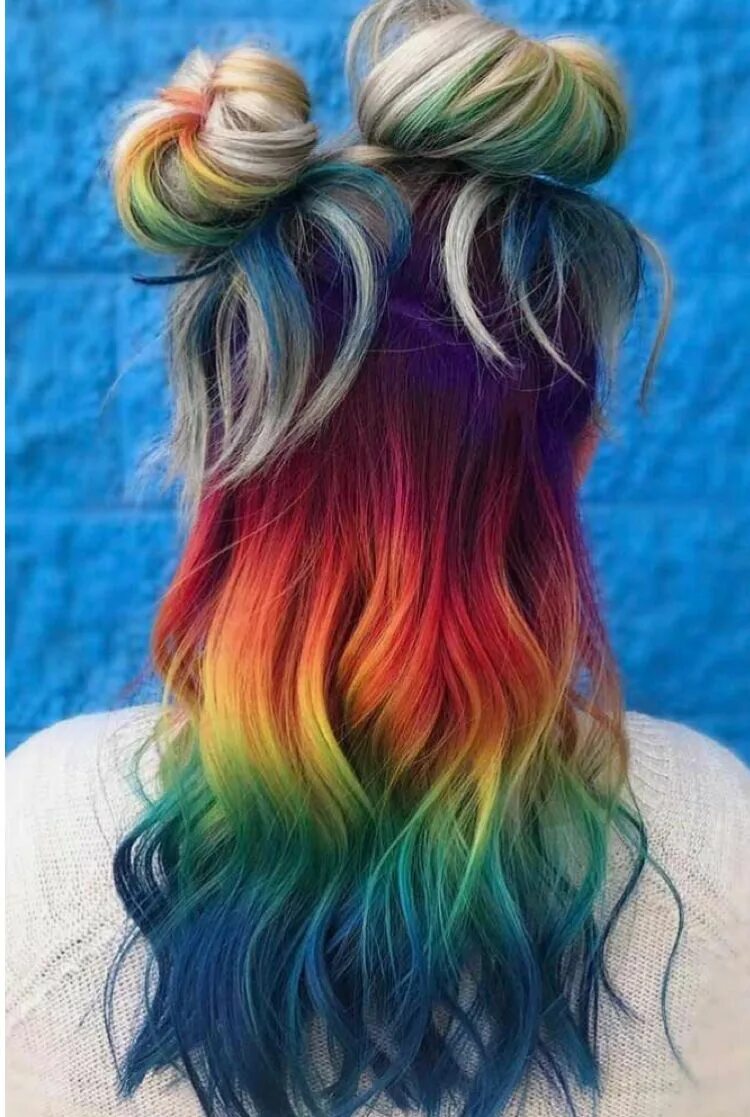 Красивые разноцветные прически rainbow Rainbow hair color, Hair color, Mermaid hair