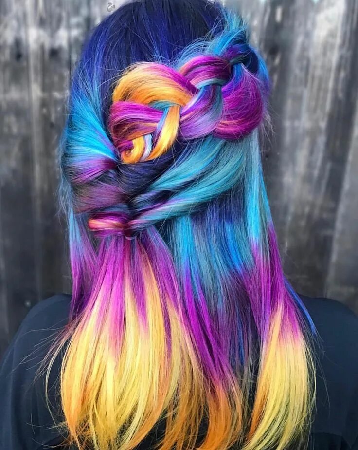 Красивые разноцветные прически Pin by Lυчаиа on ใ ໕អරරនξ τჩវន ɥɐıɹṧтʏℓḙ (✿ ❛ ◡ ❛)... Cool hair color, Rainbow h