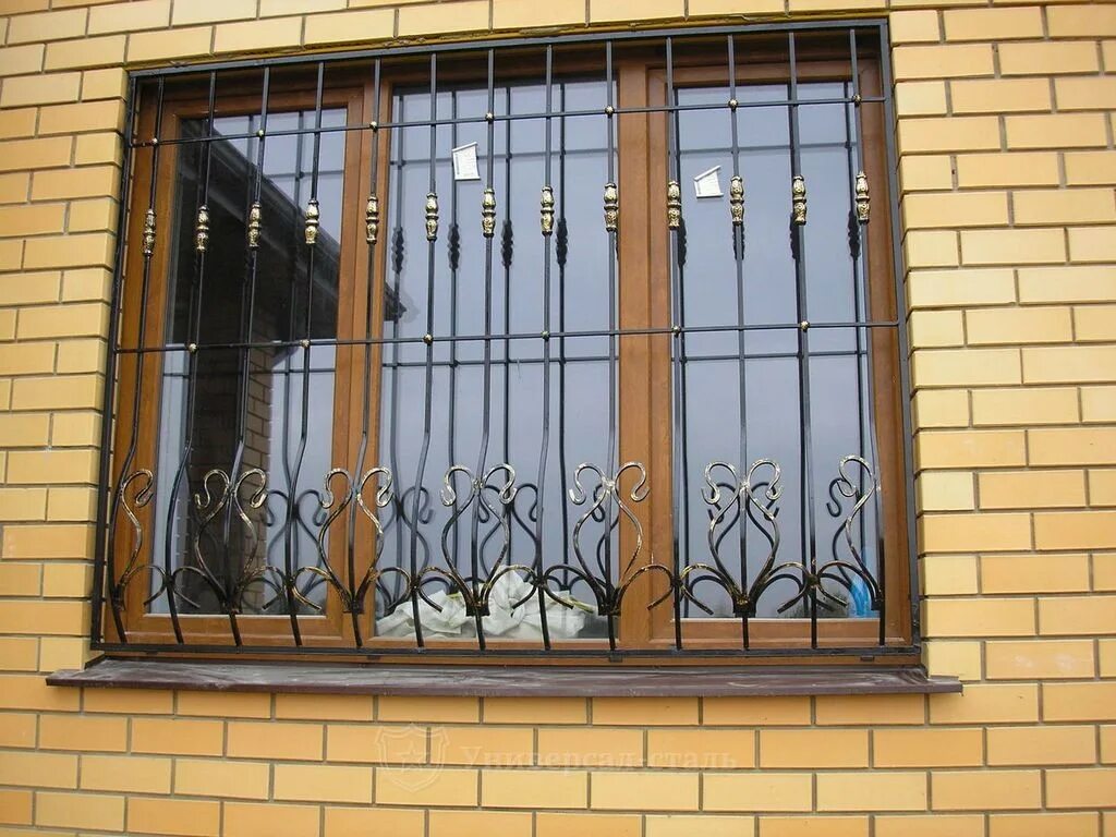 Красивые решетки на окна фото Кованая решетка № 13 за 7000 руб/кв.м. * Универсал-сталь