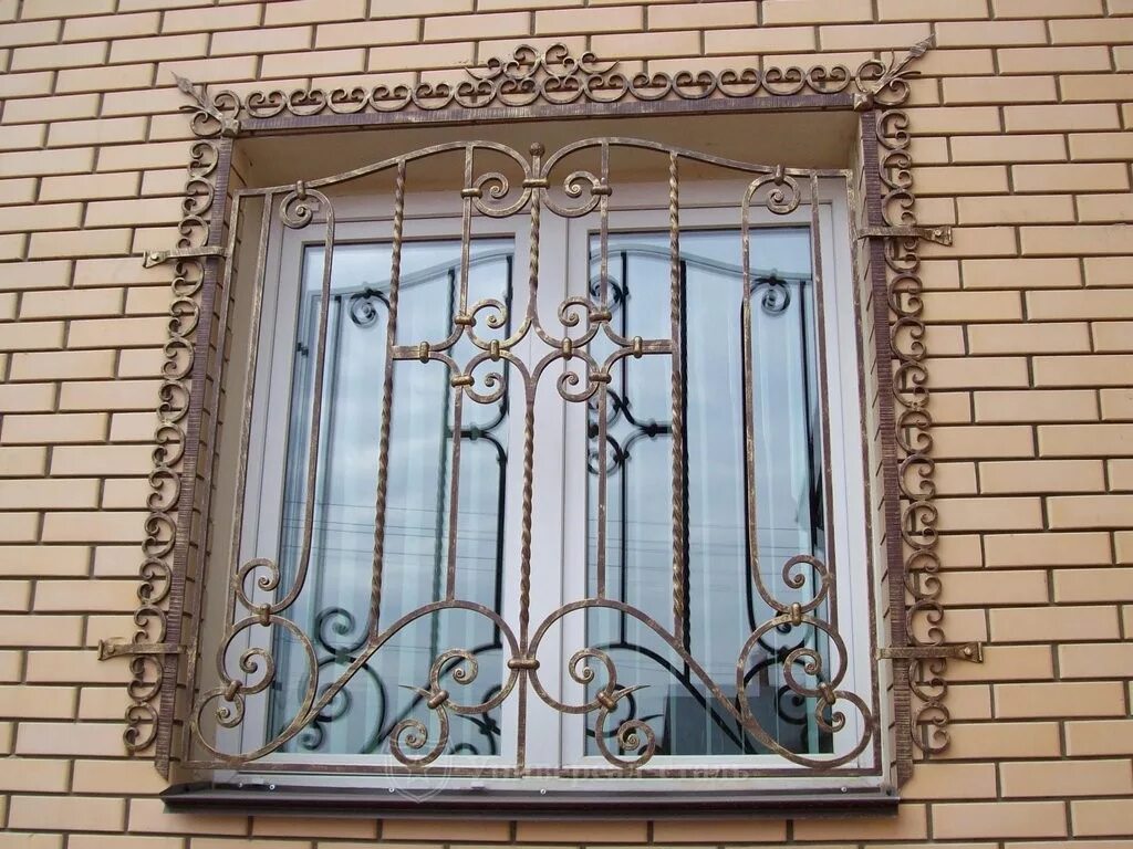 Красивые решетки на окна фото Кованая решетка № 81 за 7000 руб/кв.м. * Универсал-сталь