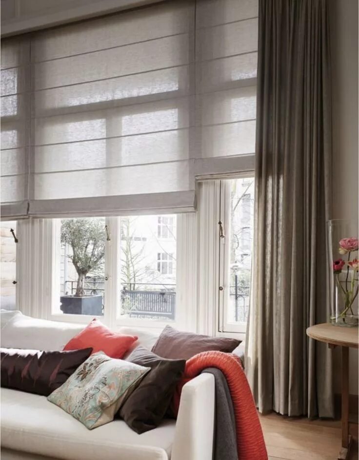 Красивые римские шторы в интерьере Pin by Wioleta Mańkowska on Okna Curtains living room, Living room blinds, Curta