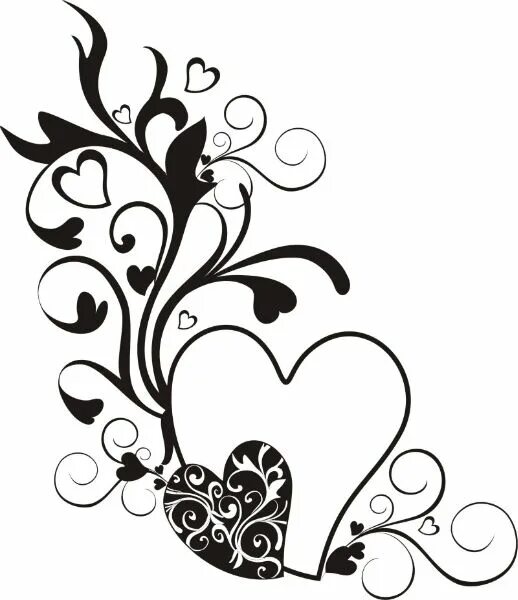 Красивые рисунки для оформления Узоры - senia One Stroke - Web-albumi Picasa Valentines art, Clip art borders