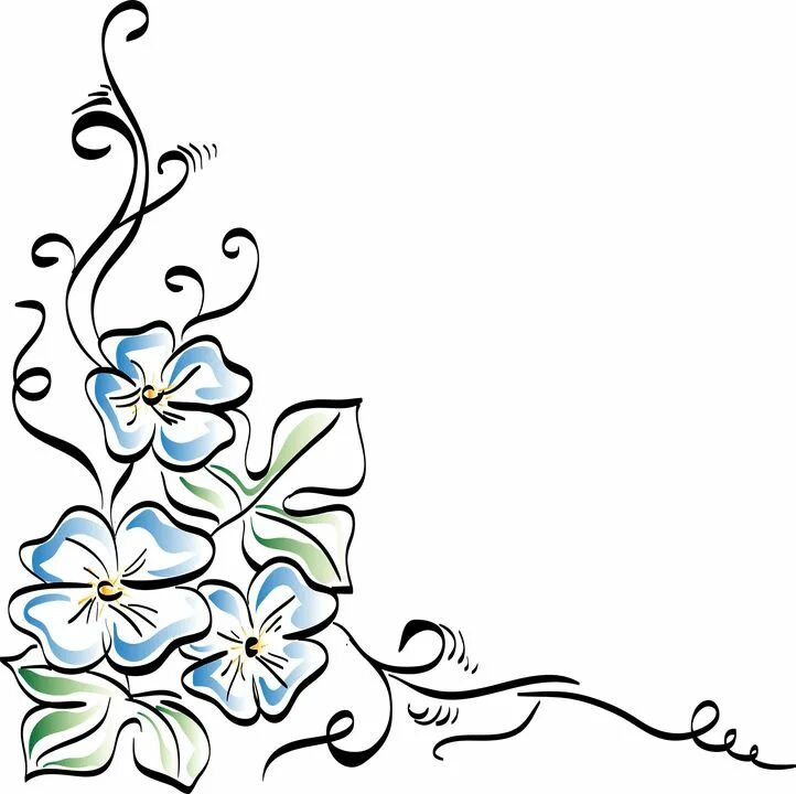 Красивые рисунки для оформления Download Flower Corner, Flower Background, Flower. Royalty-Free Vector Graphic V