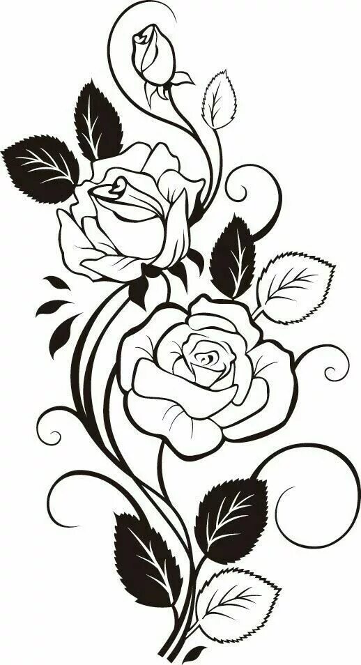 Красивые рисунки для оформления My fabric by gulab 2 Flower drawing, Roses drawing, Rose drawing