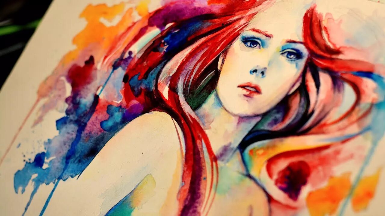 Красивые рисунки красками фото WATERCOLOR / AIRBRUSH SPEEDPAINT) The Last Dance - YouTube