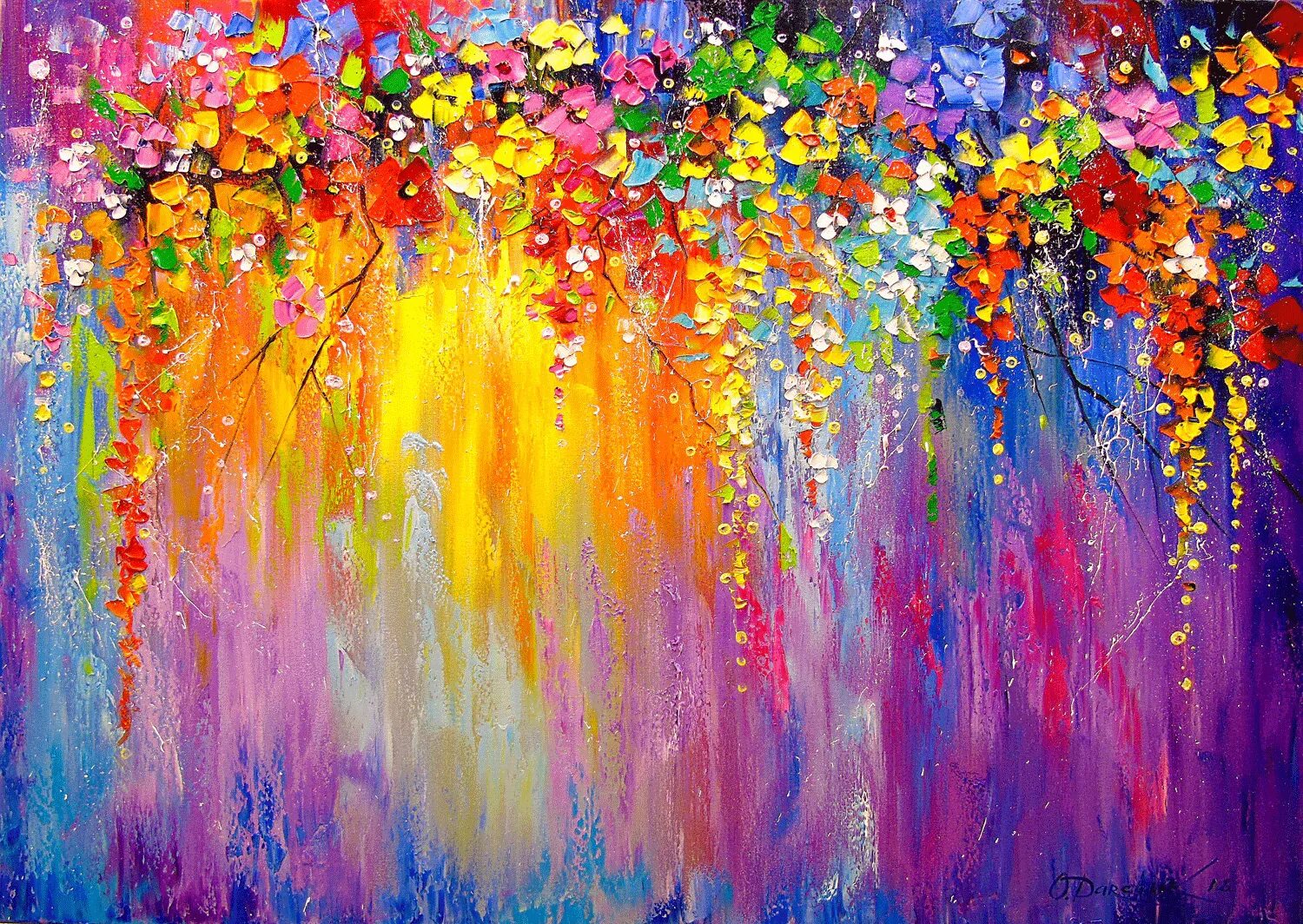 Красивые рисунки красками фото Пазл "Симфония цветов" (1000 эл, 68 х 48 см.) / Enjoy Puzzle, артикул Enjoy-1750