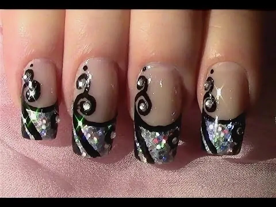 Красивые рисунки на ногтях фото Silvester Nageldesign zum selber machen / New Year's Eve Nail Art Design Tutoria