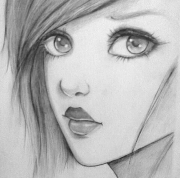 Красивые рисунки простые фото Dreamy Eyes in 2020 Pencil sketches easy, Easy people drawings, Pencil drawings 