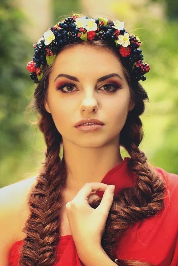 Красивые русские прически Berries Hair Wreath Little White Flower Crown Flower - Etsy Perfect hair, White 