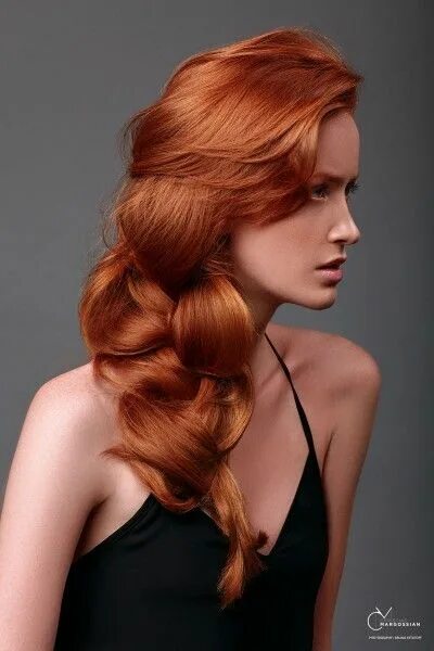 Красивые рыжие волосы прически Les cheveux roux par Christine Margossian Biblond, pour les coiffeurs ! Beautifu