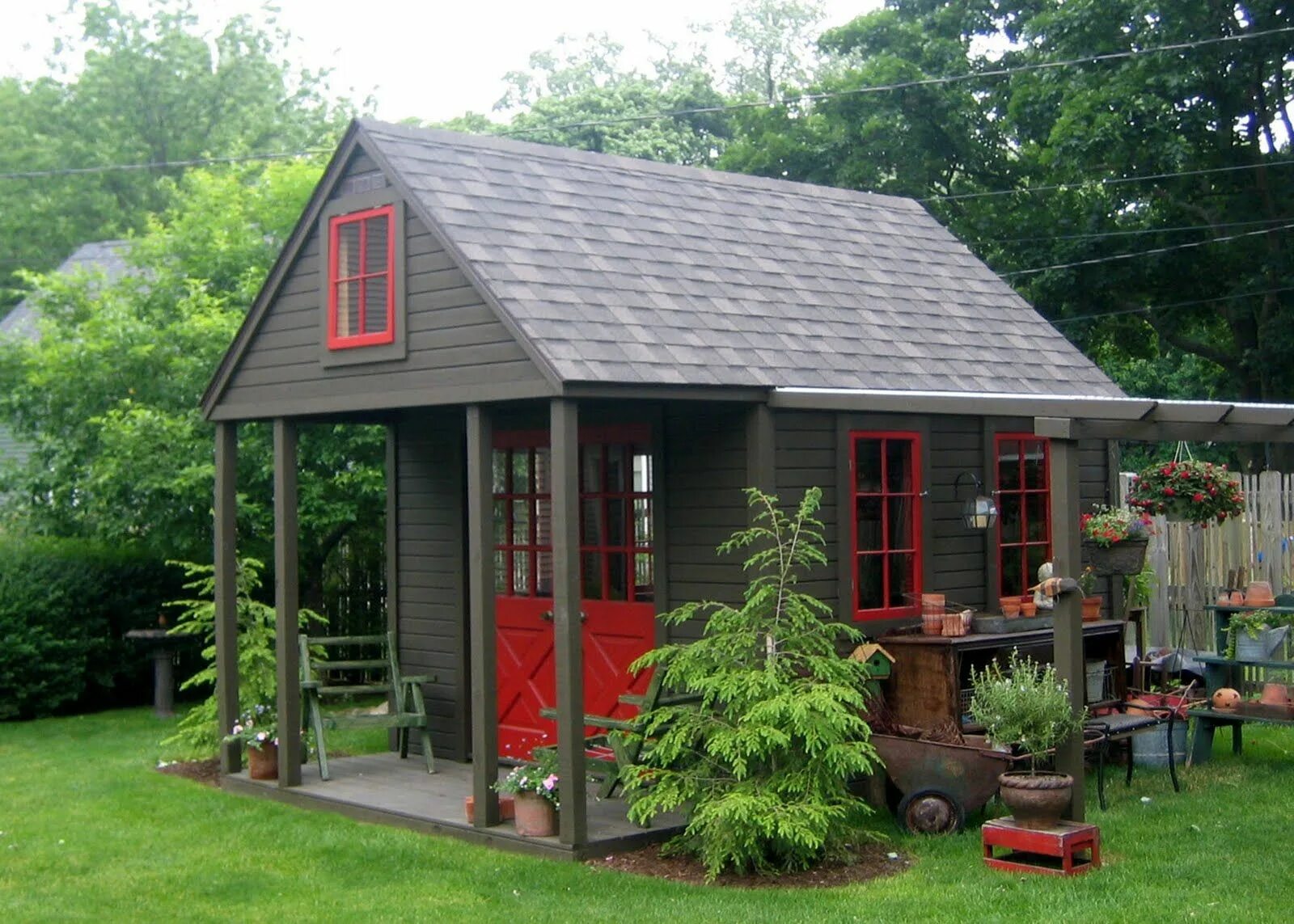 Красивые садовые домики фото GARDEN SHEDS, PORCHES, BACKYARD RETREATS Backyard sheds, Backyard retreat, Backy