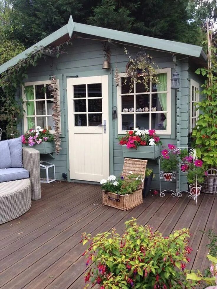 Красивые садовые домики фото 48 Amazing Backyard Studio Shed Design, #Amazing #Backyard #Design #Shed #Studio