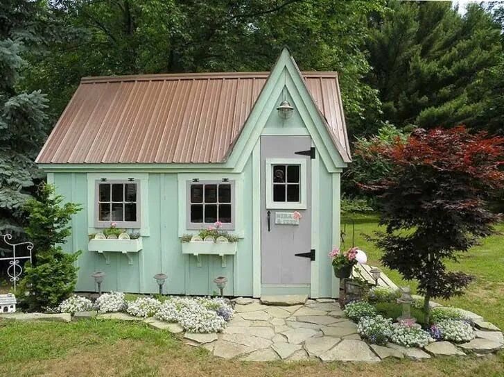Красивые садовые домики фото Adorable She Sheds to Inspire Your Own Garden Escape Building a shed, Shed desig
