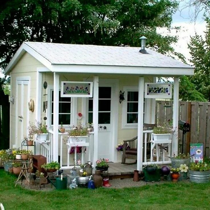 Красивые садовые домики фото She Sheds' Are Redefining Garden Bliss Backyard sheds, Shed design, Shed