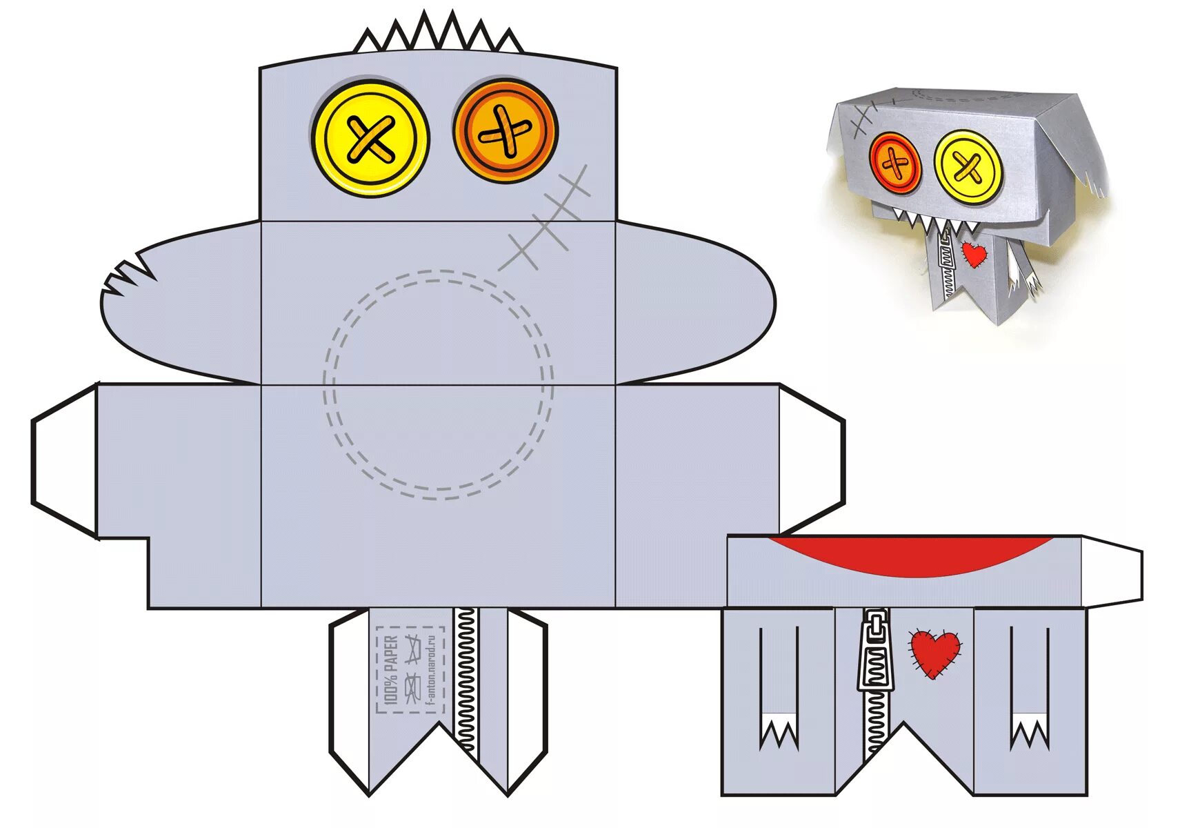 Красивые самоделки из бумаги Voodoo Doll paper model - Free printable paper models by Anton Filonov