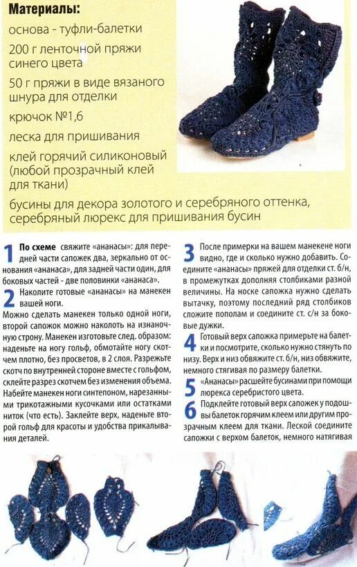 Красивые сапожки спицами схема описание Вязаные сапоги Сапоги, Вязание, Обувь