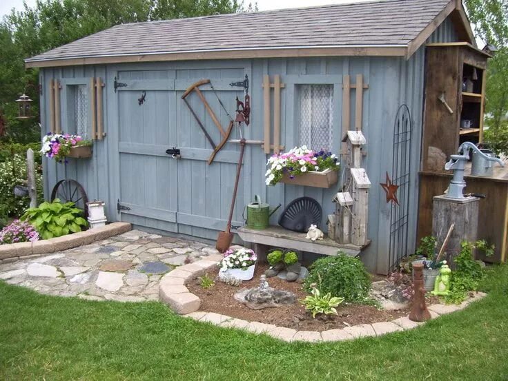 Красивые сараи на дачном участке фото Российский Сервис Онлайн-Дневников Backyard sheds, Garden shed, Outdoor sheds