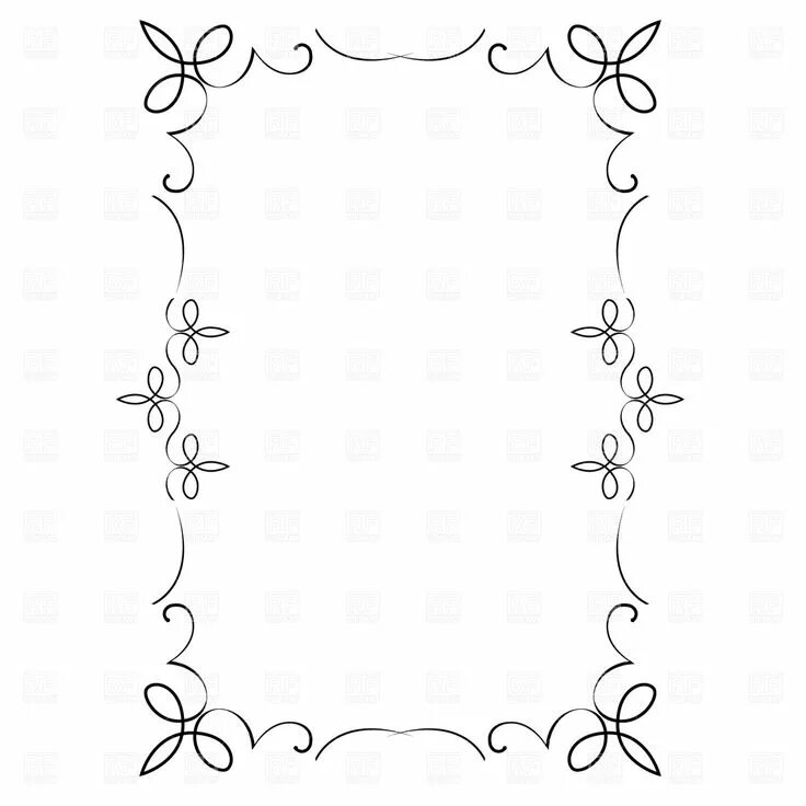 Красивые шаблоны для ворда оформление бесплатно Decorative frame Stock Vector Image Frame download, Vector free, Borders, frames