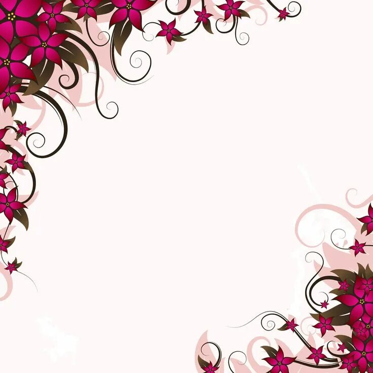 Красивые шаблоны для ворда оформление бесплатно vector floral Page borders design, Floral announcement, Border design