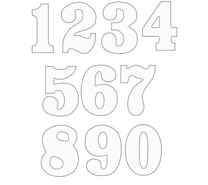 Красивые шаблоны цифр для оформления шаблоны цифр (2) Math, Math equations, 90's