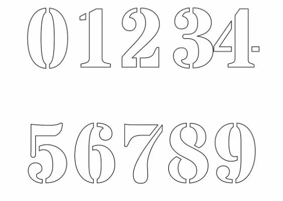 Красивые шаблоны цифр для оформления 13 Jersey Font E Images - Jersey Number stencils, Free stencils printables, Sten