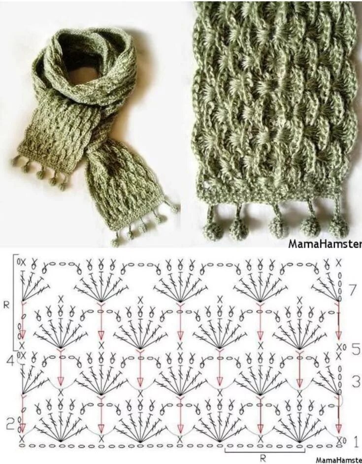 Красивые шарфы крючком со схемами Pin de Emmie Vulker en Haken-Sjaals Ganchillo, Patrones bufandas crochet, Como t