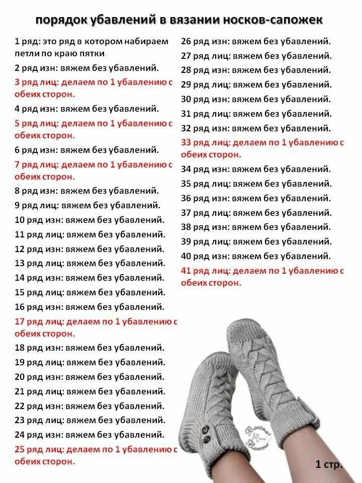 Красивые схемы для вязания спицами сапожек Одноклассники Pantoufle, Tong, Chaussons