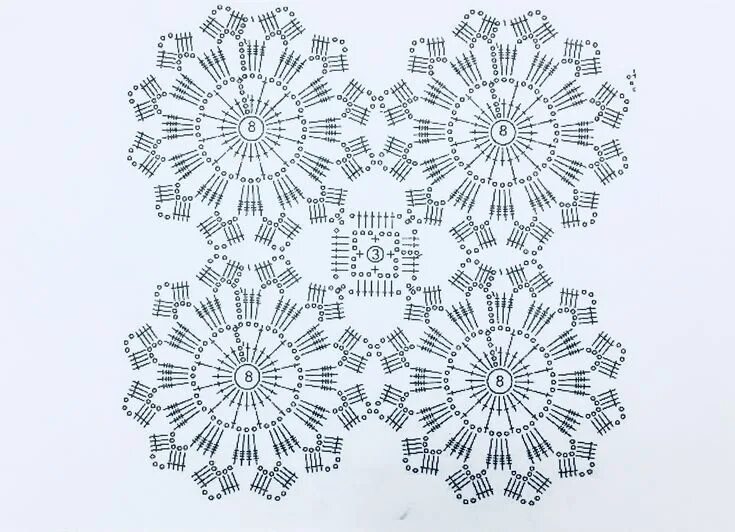 Красивые схемы крючком Схема крючком Цветочки Crochet diagram, Crochet motif, Crochet stitches patterns