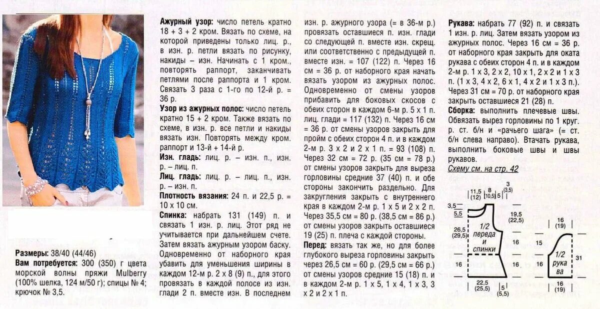 Красивые схемы летние кофточки спицами Вяжем спицами летние кофточки. Венера Хасанова Дзен