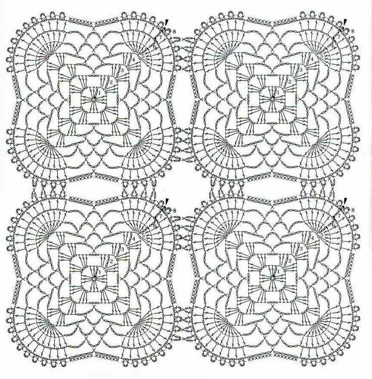 Красивые схемы вязания крючком фото mantel rectangular tejido en crochet Tapetes de ganchillo, Crochet manteles rect