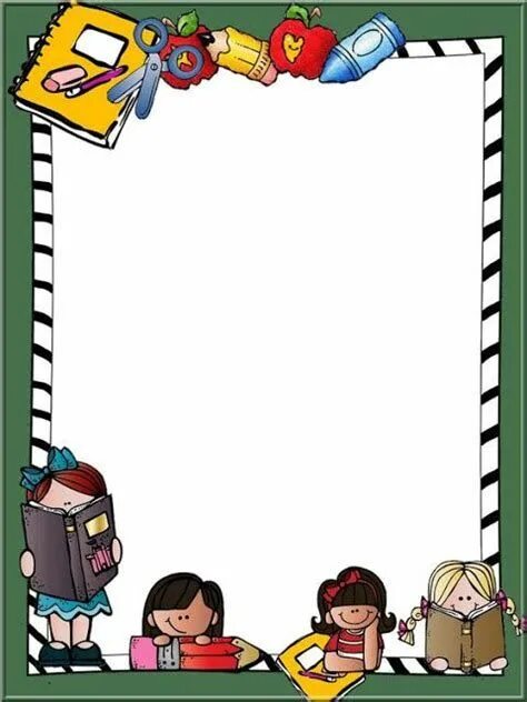 Красивые школьные рамки для оформления текста Cartazes De Rotina Escolar Para Imprimir Grátis Em 2020 School binder covers, Sc