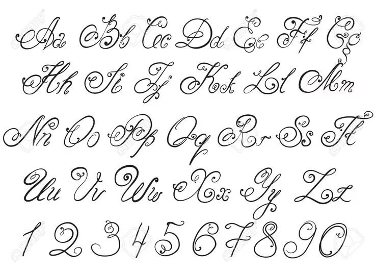 Красивые шрифты для ников на русском оформления calligraphy alphabet - Google Search Lettering alphabet, Lettering styles, Lette