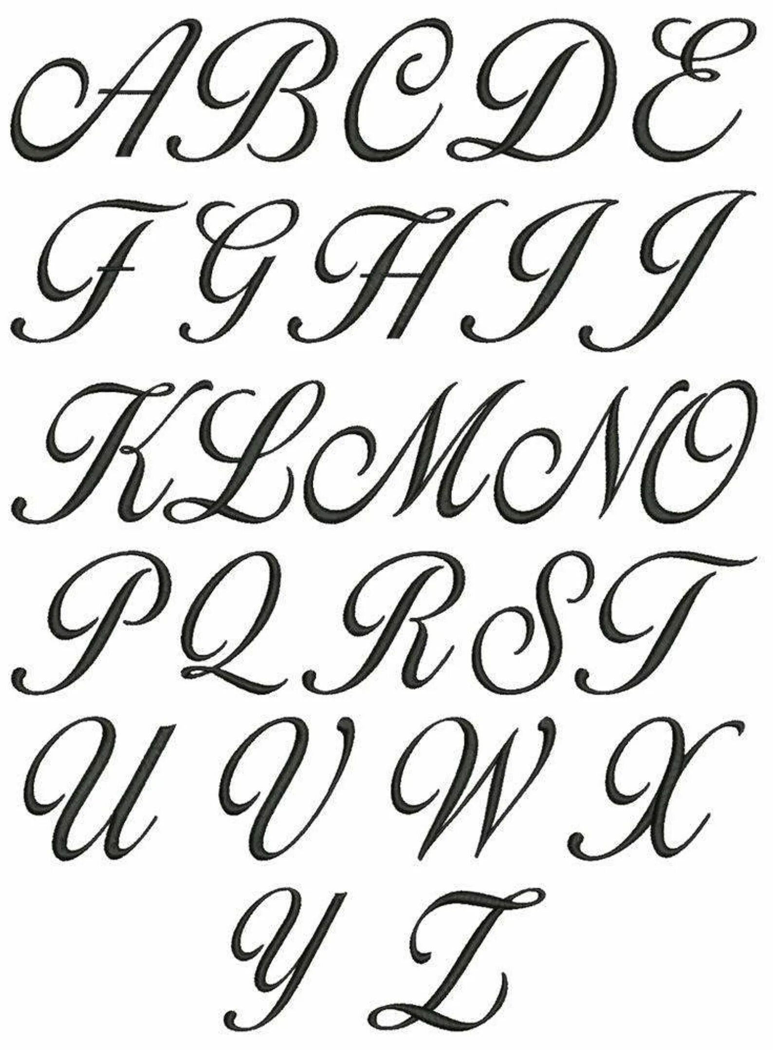 Красивые шрифты на английском для оформления Corsiva Font Alphabet Vinyl Decals Full Alphabet Capital - Etsy Lettering alphab