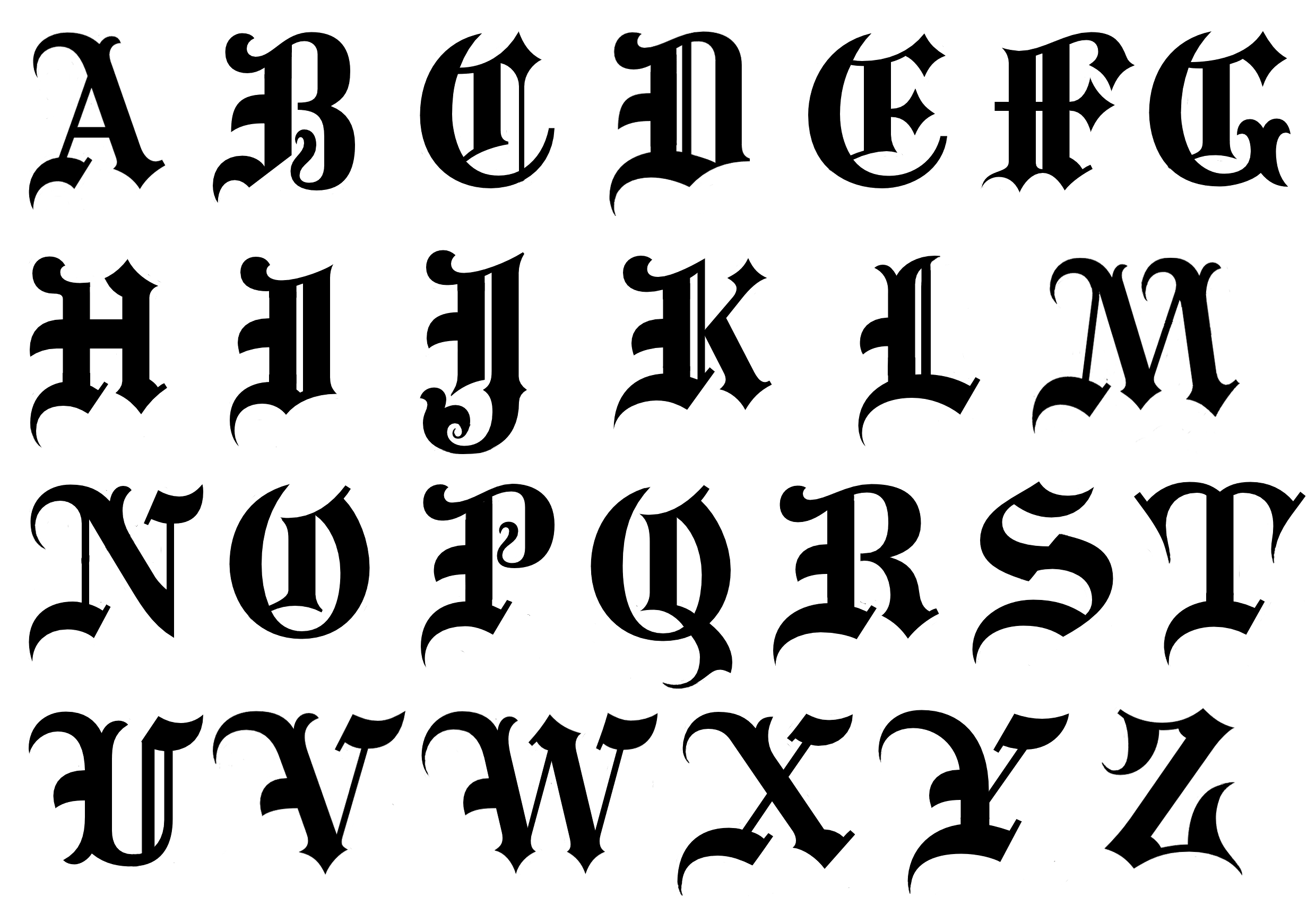 Красивые шрифты на английском для оформления Lettering alphabet, Tattoo lettering fonts, Lettering fonts