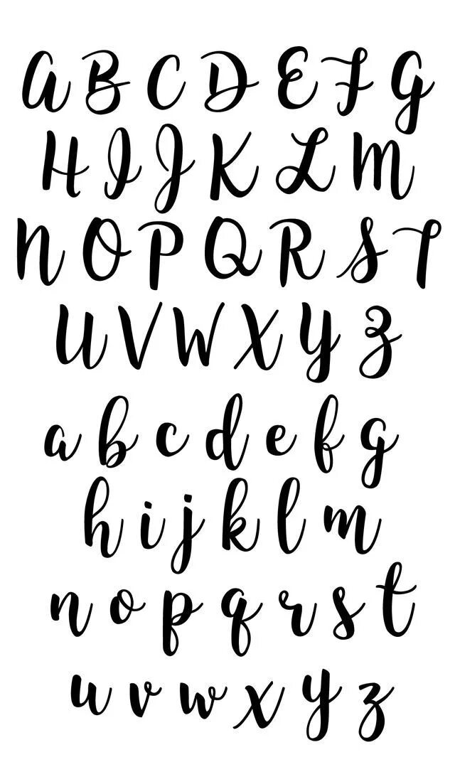 Красивые шрифты онлайн на английском для оформления Pin en TEMPLATES / STENCILS Tipos de letras abecedario, Letras bonitas cursivas,