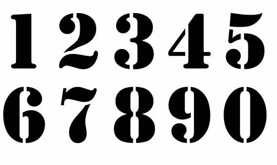 Красивые шрифты цифры для оформления Two-digit Stencil. an Adhesive Vinyl Stencil. ref 879 Etsy in 2022 Stencils, Let