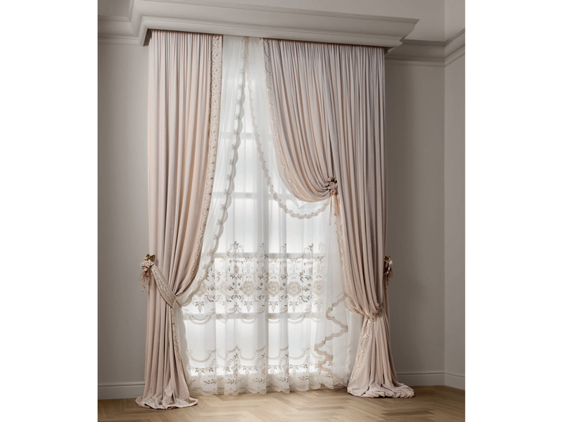 Красивые шторы классика фото Итальянские шторы и тюль Grace фабрики Chicca Orlando - Ital-Collection