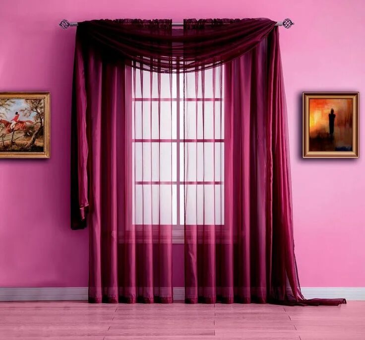 Красивые шторы прическа Extra Long Plum Purple Valance Window Scarf or Voile Sheer Curtains Red sheer cu