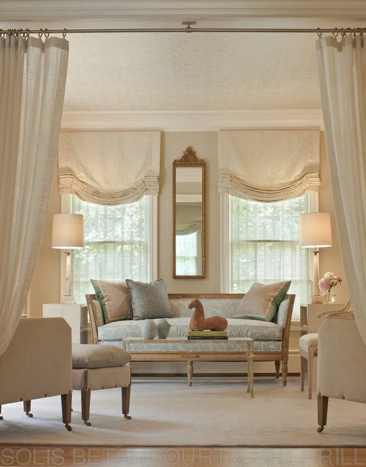 Красивые шторы в интерьере фото View a Solis Betancourt &amp; Sherrill&#39;s caption on Dering Hall Curtains