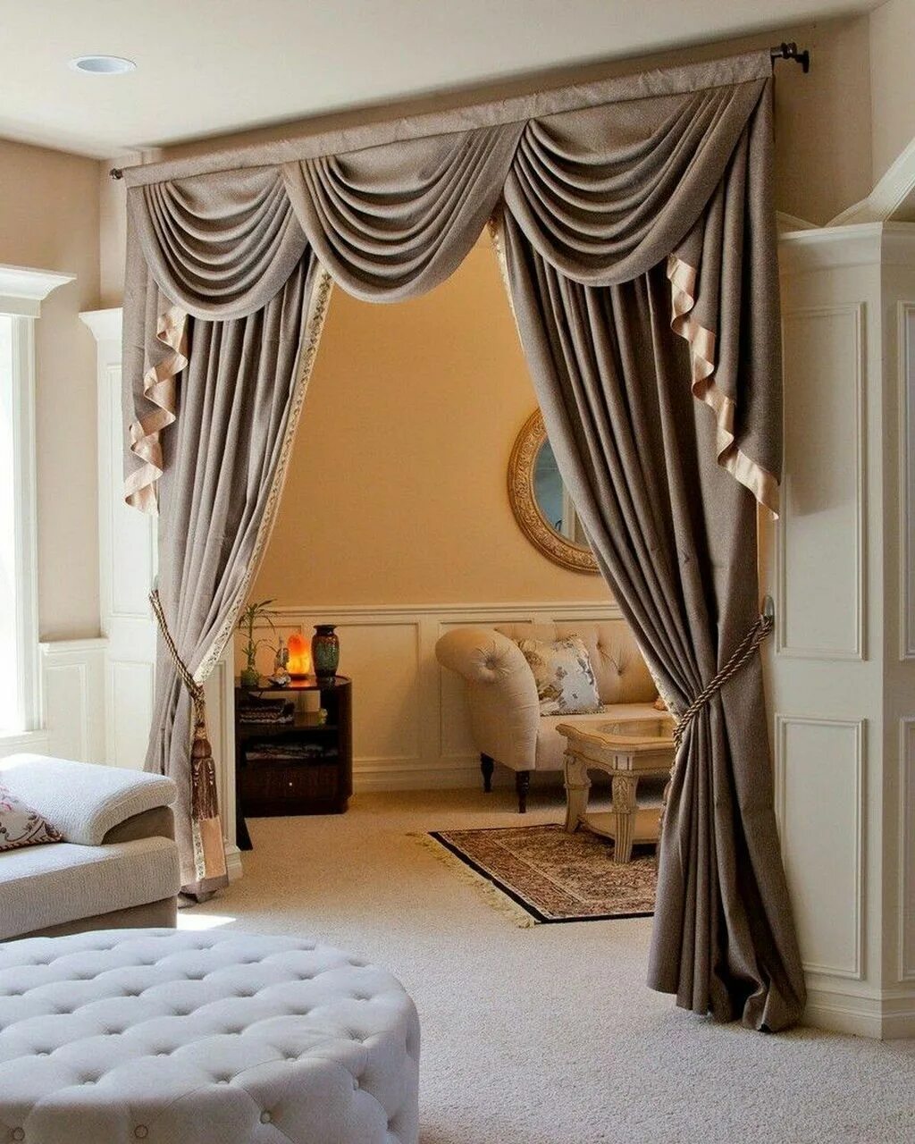 Красивые шторы в интерьере фото Cómo coser cortinas con tus propias manos - diseños, tutoriales, e instrucciones