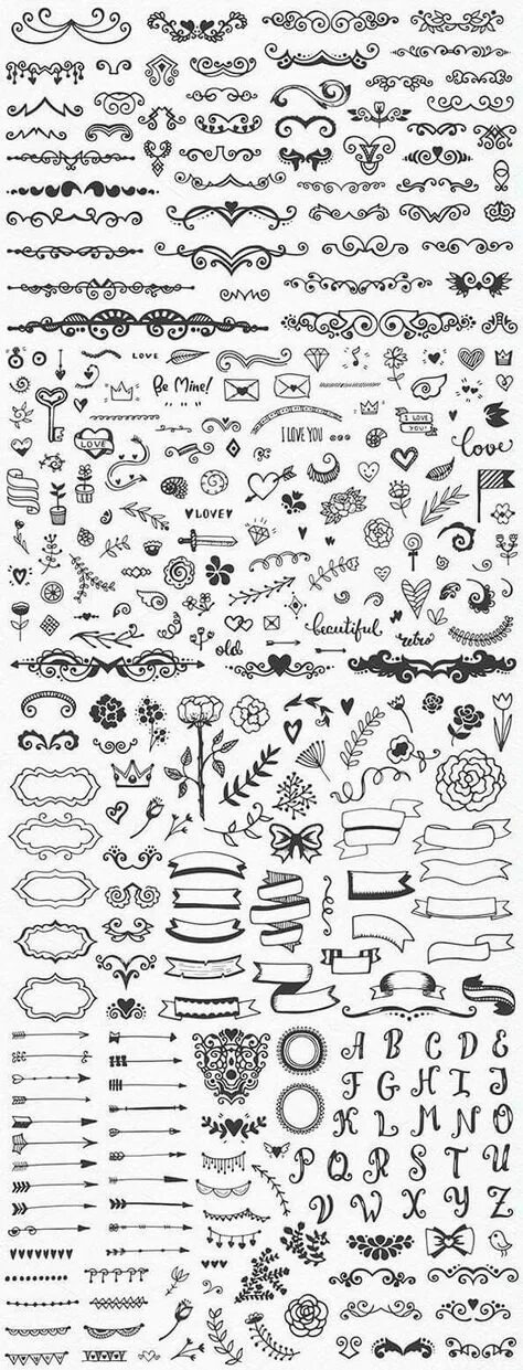 Красивые штуки для оформления Top 10 fancy doodles ideas and inspiration